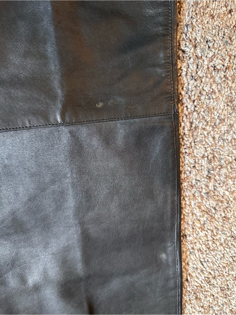 Women’s Vintage J.Palo Black Leather Pants. Classic Straight Fit - Picture 5 of 13